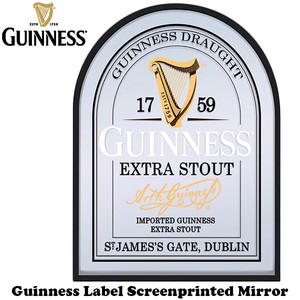 ジェントルマン ミラー Guinness Label 【ギネスビール パブミラー】