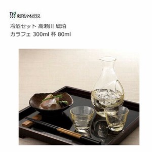 冷酒セット 高瀬川 琥珀 カラフェ 300ml 杯 80ml 東洋佐々木ガラス G604-M72