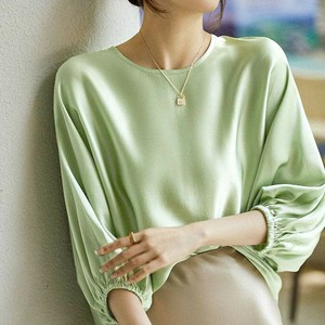 ブラウス《マットサテンドルマンブラウス 全5色 M~2XL》《値下げ》