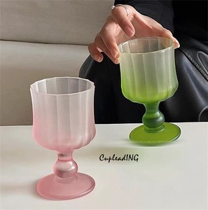 【2024新作】INSスタイル グラス ワイングラス 冷たい飲み物グラス ハイフット シャンペン おしゃれな