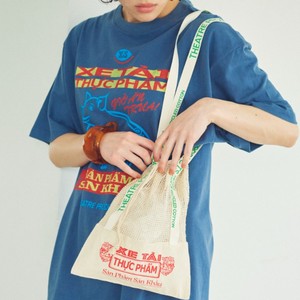 Small Crossbody Bag Mesh Bag Shoulder Drawstring Bag
