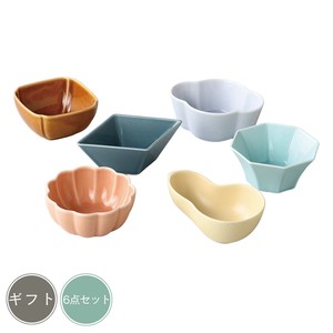 [ギフト] 色とりどり6客豆鉢揃 美濃焼 日本製