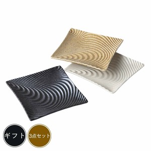 Mino ware Main Plate Gift L size Set of 3 Made in Japan