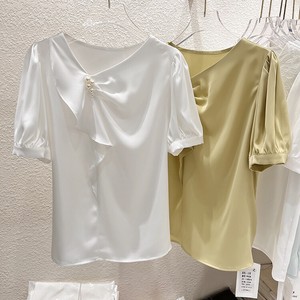 Button Shirt/Blouse Ladies' Short-Sleeve