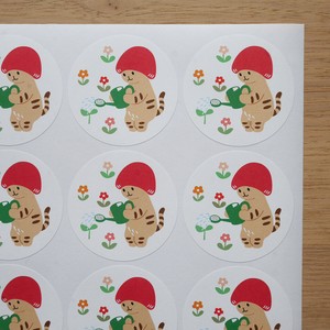 Letter Writing Item Sticker Mushroom cat