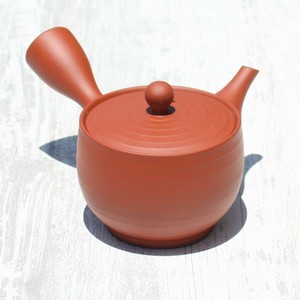 常滑焼（とこなめやき）　朱泥碗型千段急須　セラメッシュ（陶製茶こし）