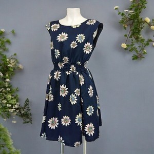 Casual Dress Floral Pattern French Sleeve One-piece Dress