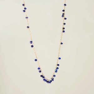 Turquoise/Lapis Lazuli Gold Chain Necklace