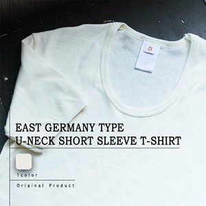 東ドイツタイプ Uネック Tシャツ ホワイト