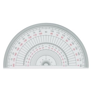 半円分度器　15cm型　1-822-0103