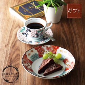 Mino ware Main Plate Gift Somenishiki-Koimari Made in Japan