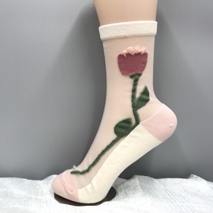 Crew Socks Socks Tulips Flowers Ladies'