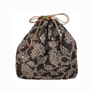 Purses Organizer Insert Small Drawstring Bag L size Japanese Pattern Made in Japan