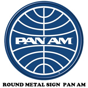 ラウンド メタルサイン PAN AM【パンナム ブリキ看板】