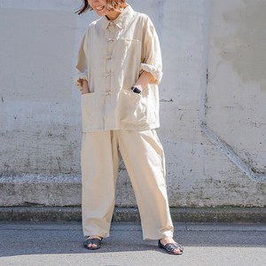 VETLER フレンチチャイナ セットアップ チャイナシャツ メンズ レディース 収納袋付き 旅行 服