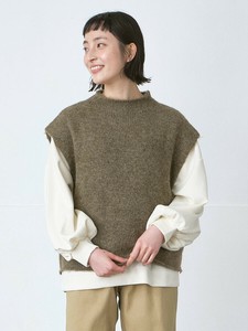 キャメルライクプルオーバーニットベスト3色展開M L