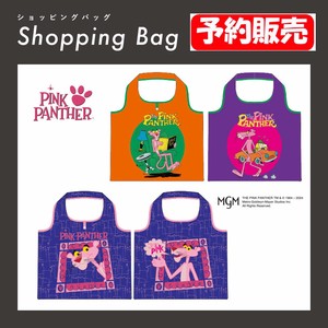 【予約販売】(10月入荷予定) 折りたたみショッピングバッグ　"ピンクパンサー"