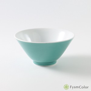 波佐見焼　Fysm Colorオリジナル　シュッとしたボウル　青緑／ターコイズブルー　日本製