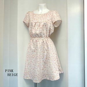 Casual Dress Floral Pattern Check One-piece Dress