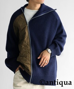 Antiqua Cardigan Long Sleeves Outerwear High-Neck Cardigan Sweater Men's NEW Autumn/Winter