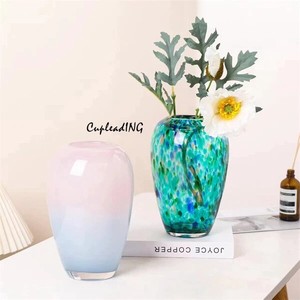 ＜人気商品＞INSスタイル 北欧 ガラスの花瓶 玄関の置物 モデルルームの装飾 大人気 純手作り 瑠璃の花瓶