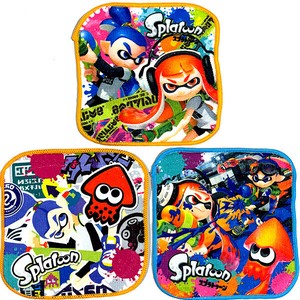 Towel Handkerchief Toweling handkerchief Splatoon Mini Towel Set of 3