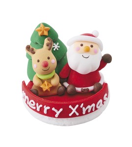 シュガードールメリークリスマスサンタ＆トナカイ クリスマスケーキデコレーション サンタクロース 装飾