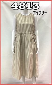 Casual Dress Waist Stripe Sleeveless Tops One-piece Dress Ladies' 2024 NEW