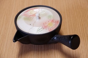 波佐见烧 日式茶壶 茶壶 陶器 花 餐具 山茶花 日本制造