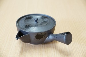波佐見焼 急須 平急須 陶器 黒泥 黒 日本茶 日本製 食器 茶こし