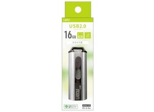 【特LMTq20240619】USBフラッシュメモリ 16GB スライド式 L-US16