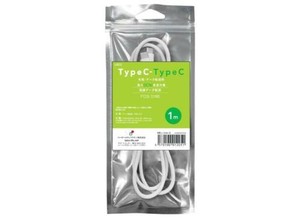 【特LMTq20240619】USBケーブル TypeC to C 充電・データ転送用 60W ホワイト 1m L-TC60-10