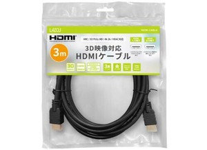 【特LMTq20240619】HDMIケーブル 3D映像対応 3m L-HD3