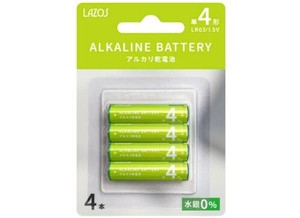 【特LMTq20240619】アルカリ乾電池 単4形×4本パック LA-T4X4