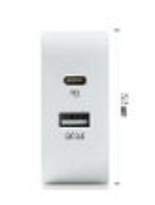 【特LMTq20240619】AC充電器 2口20W USB-A×1 C×1 PD対応 ホワイト L-AC-CA20