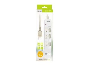 【特LMTq20240619】電源タップ AC×3 USB-A×2 C×1 PD対応 ホワイト 2m L-PSAC3-2
