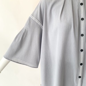 Button Shirt/Blouse Flare Sleeve