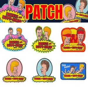 【MTVの悪ガキが帰ってきた！】【ワッペン】 簡単リメイク Vintage Wappen Beavis and Butt-Head ビーバス