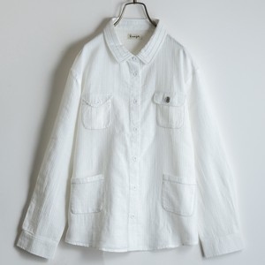 Button Shirt/Blouse Pocket Casual
