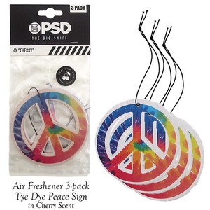 エアフレッシュナー 3-pack  【 Tye Dye Peace Sign 】