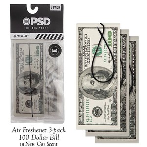 エアフレッシュナー 3-pack  【 100 Doller Bill 】