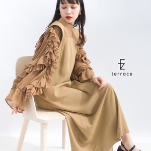 [SD Gathering] Formal Dress Sheer Sleeve Chiffon Ruffle One-piece Dress