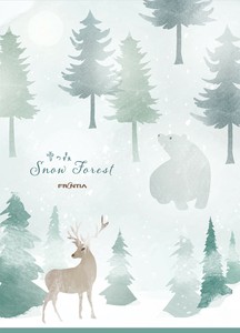 便箋　雪の森