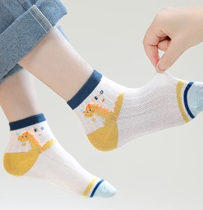 Babies Socks Dinosaur Mesh Summer Socks Spring Kids Thin 5-pairs