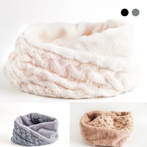 Thick Scarf Faux Fur Knitted