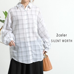 Button Shirt/Blouse Plaid Big Shirt 【2024NEW】