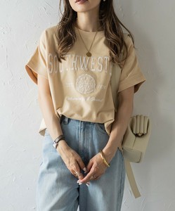 【予約】カレッジ刺繍ピグメントスウェットTシャツ