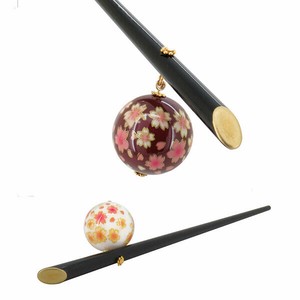 ヘアスティック《桜模様玉 一本かんざし 全6色》