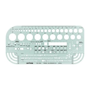 ドラパス テンプレート E304 機械記号定規