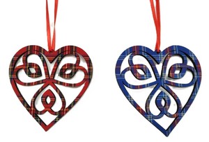 UK直輸入　木製オーナメント　2-D Heart Decoration ハート